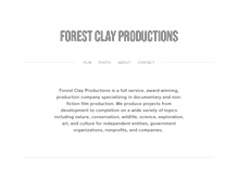 Tablet Screenshot of forestclayproductions.com